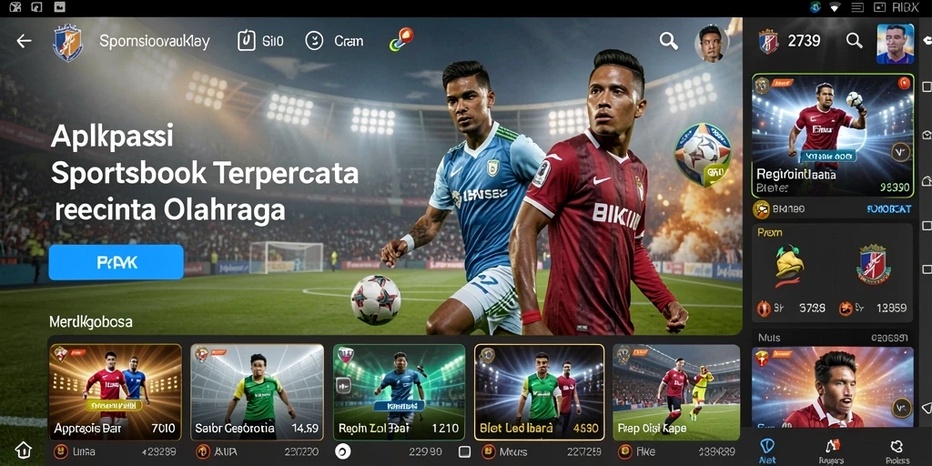 Tampilan layar utama aplikasi Sportsbook 2739 saat melakukan taruhan.