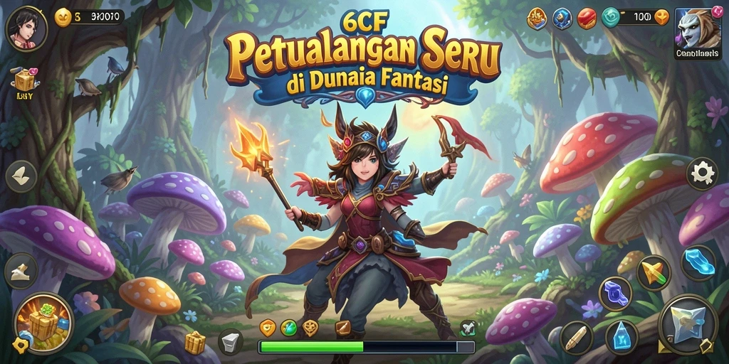 Screenshot utama 6CF yang menunjukkan gameplay Adventure yang menegangkan.