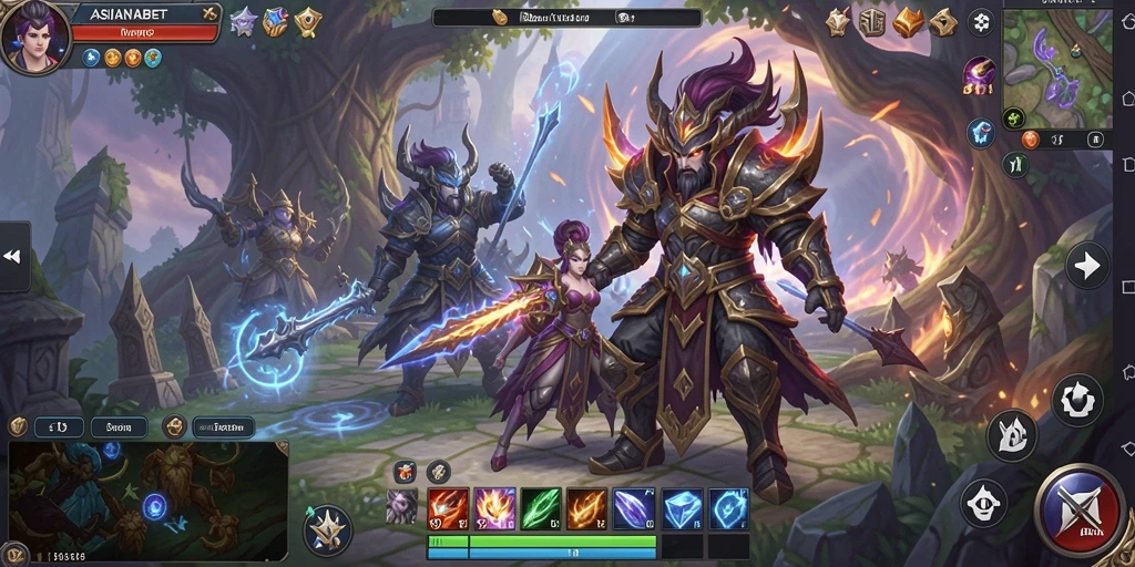 Screenshot utama ASIANABET menampilkan pertarungan epik dalam dunia MMORPG.