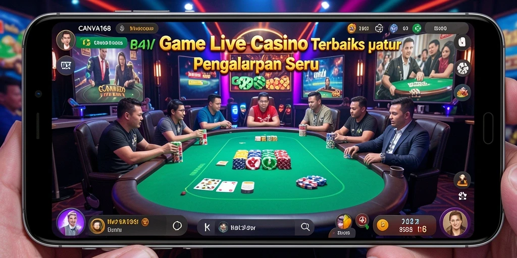 Tampilan gameplay Live Casino yang mengasyikkan di CANVA168.