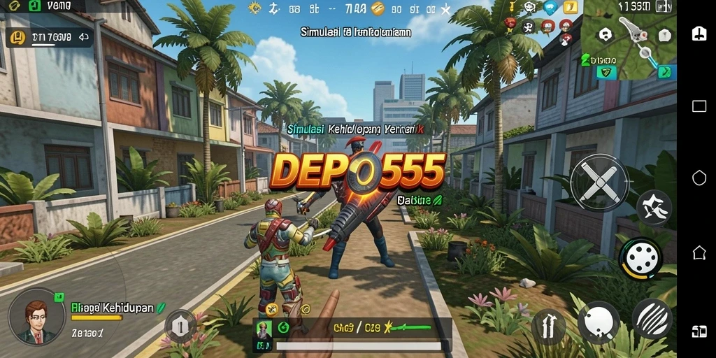Gameplay DEPO555 yang menarik dalam simulasi kehidupan.