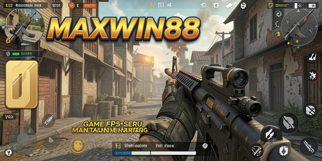 Tampilan permainan FPS yang menegangkan dalam MAXWIN88.