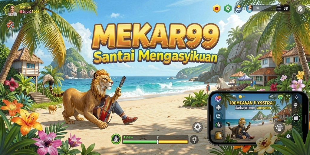 Tampilan gameplay MEKAR99 yang penuh warna dan menyenangkan.