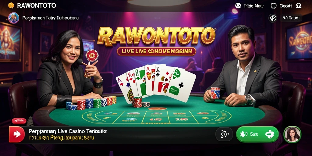 Tampilan gameplay Live Casino RAWONTOTO yang memukau dan interaktif.