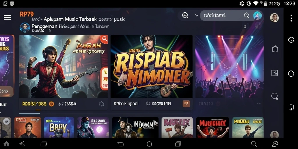 Tampilan gameplay interaktif dengan efek visual musik memukau.