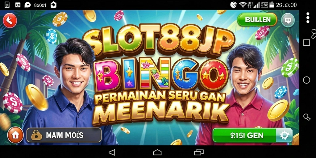 Screenshot utama SLOT88JP dengan tampilan gameplay Bingo yang menarik.