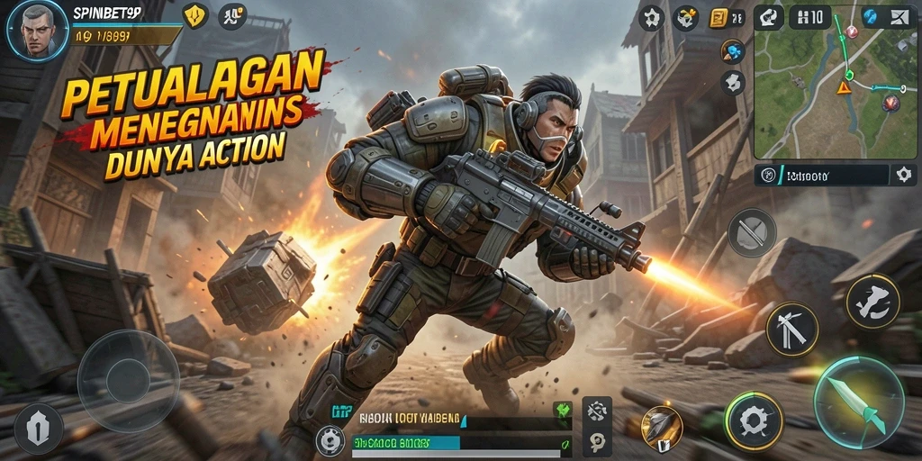Tampilan gameplay SPINBET99 yang menegangkan dan penuh aksi.
