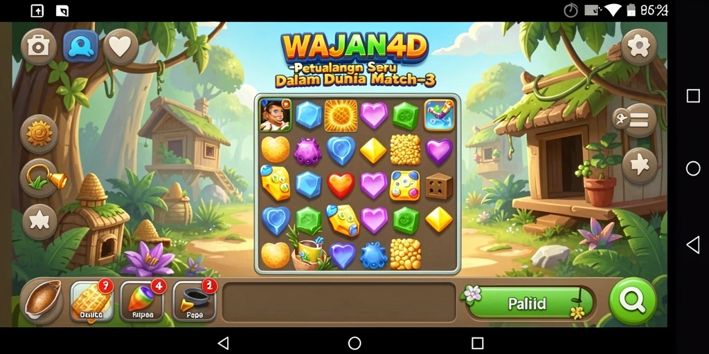 Tampilan gameplay seru dari WAJAN4D yang menantang.